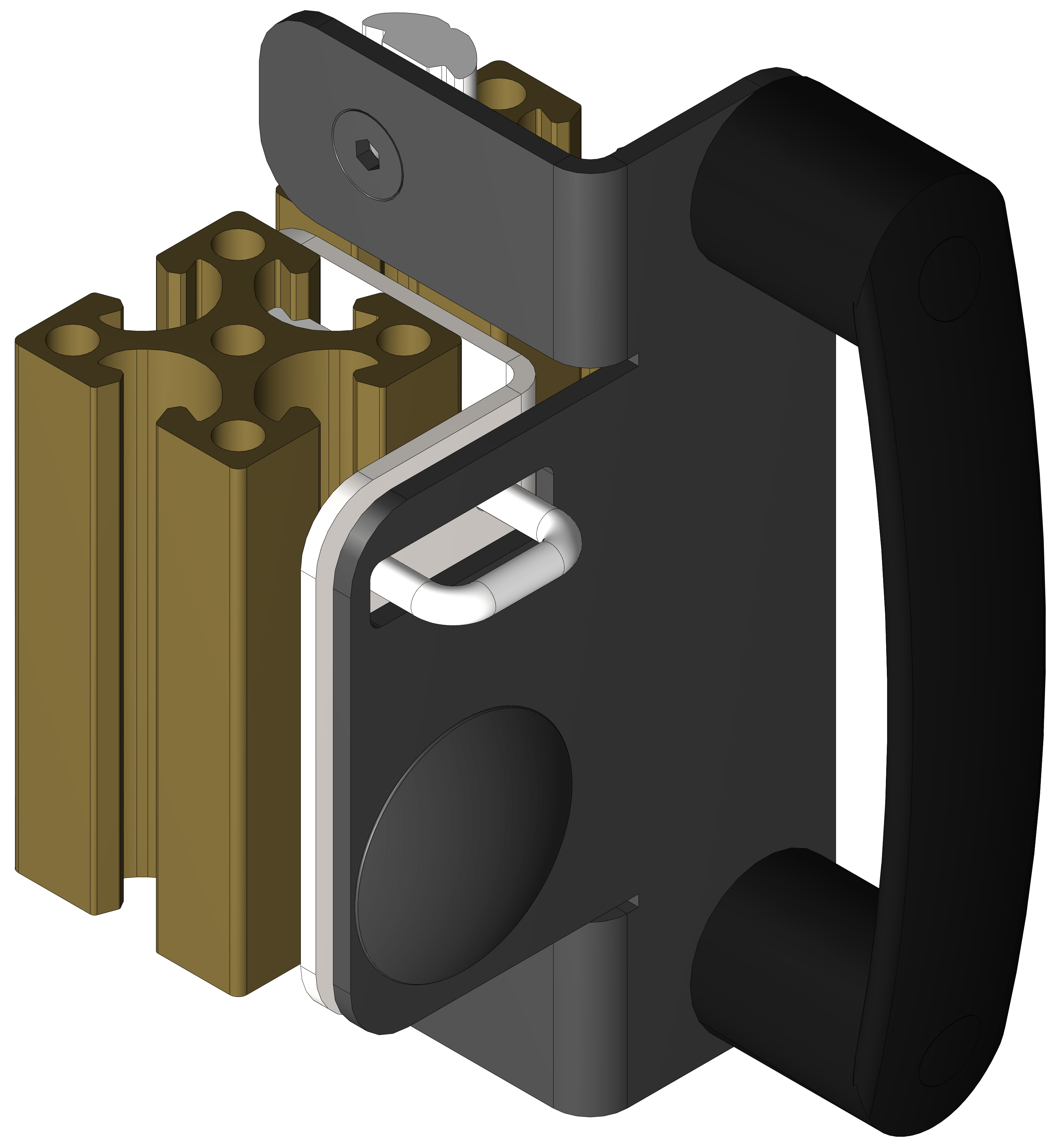 406 HD Locking Door Catch Strike Plate Kit